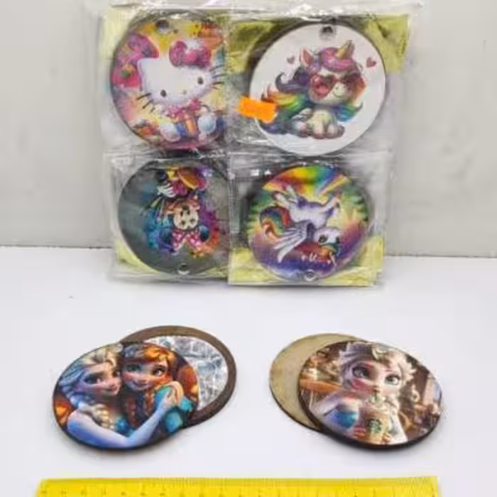 آینه دورو چاپ گرد عروسکی بزرگ