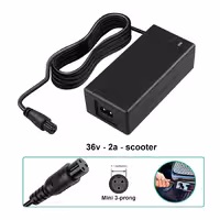 شارژر اسکوتر و دوچرخه برقی 36 ولت 2 آمپر
