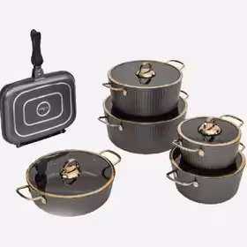 سرویس 12 پارچه طوسی فلورانس درب فلت کد un-8420