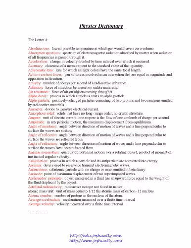 خرید و دانلود نسخه کامل کتاب Physics Dictionary