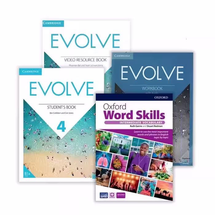پک کتاب های ایوالو 4   آکسفورد ورد اسکیلز | کتاب انگلیسی Evolve 4   video   Oxford word skills Intermediate