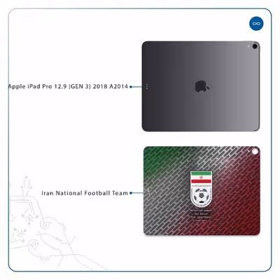 برچسب پوششی ماهوت مدل Iran-National-Football-Team مناسب برای تبلت اپل iPad Pro 12.9 (GEN 3) 2018 A2014