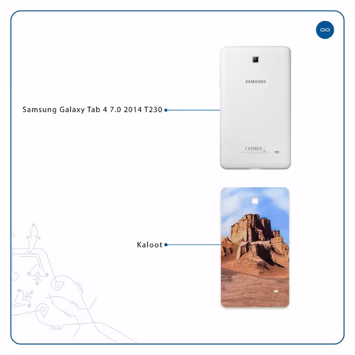 برچسب پوششی ماهوت مدل Kaloot مناسب برای تبلت سامسونگ Galaxy Tab 4 7.0 2014 T230
