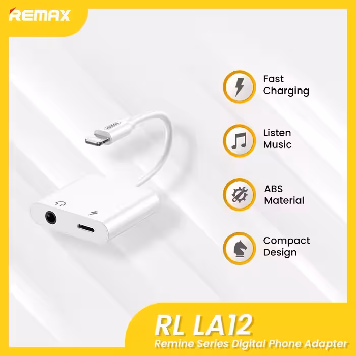 مبدل لایتنینگ به AUX/ لایتنینگ ریمکس مدل LA12