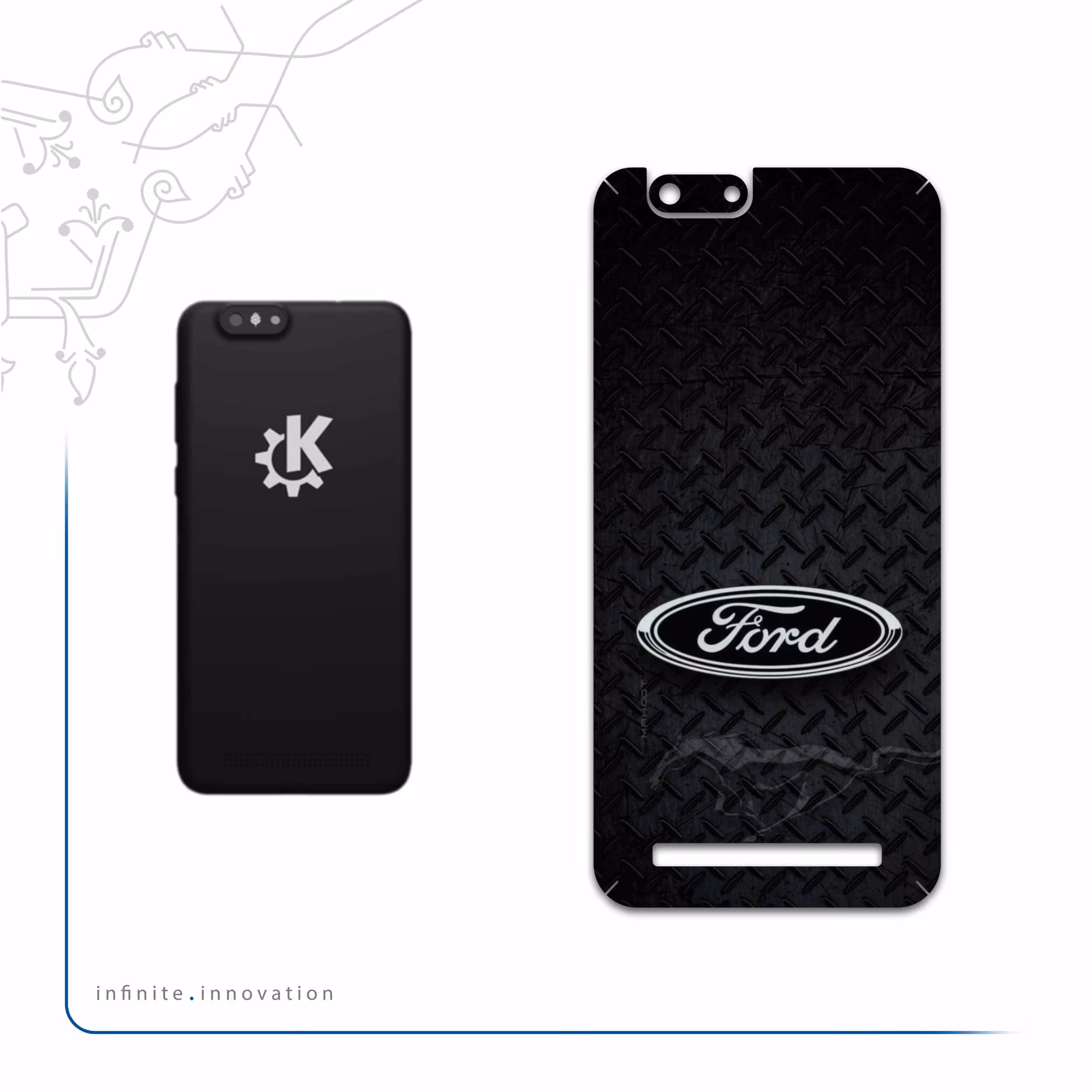 برچسب پوششی ماهوت مدل Ford-Motor مناسب برای گوشی موبایل پاین فون Kde Community Edition