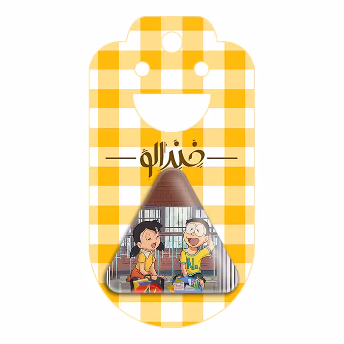 پیکسل خندالو طرح نوبیتا و شیزوکا انیمه دورایمون مدل مثلثی کد 12771