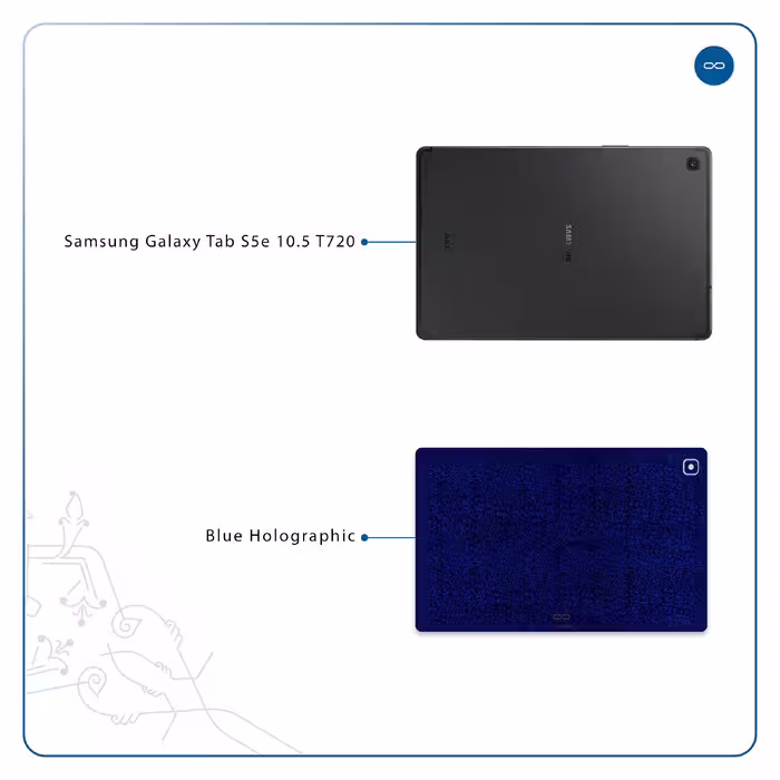 برچسب پوششی ماهوت مدل Blue-Holographic مناسب برای تبلت سامسونگ Galaxy Tab S5e 10.5 2019 T720