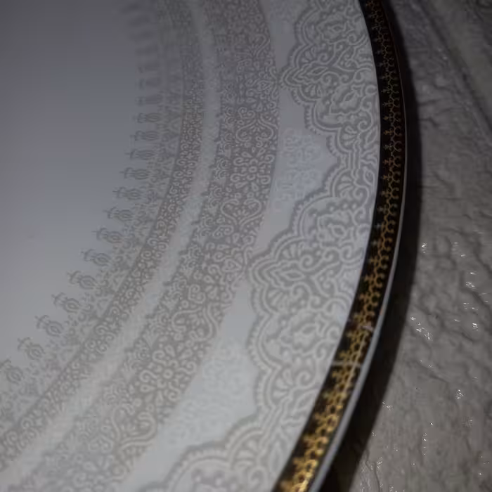 بشقاب غذاخوری لورین مدل تخت 27 دلناز بسته 6 عددی