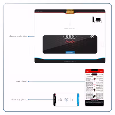 برچسب پوششی ماهوت مدل Audi AG مناسب برای تبلت سامسونگ Galaxy Tab S4 10.5 2018 T835