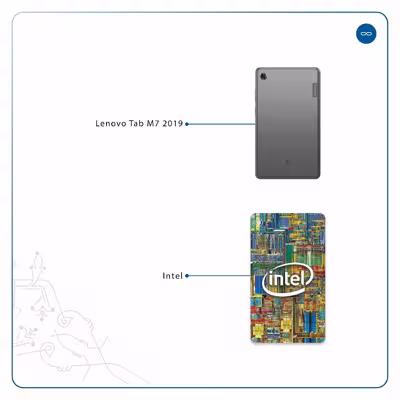 برچسب پوششی ماهوت مدل Intel Brand مناسب برای تبلت لنوو Tab M7 2019