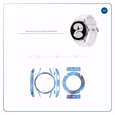 برچسب ماهوت طرح Blue Ocean Marble مناسب برای ساعت هوشمند سامسونگ Watch4 40mm