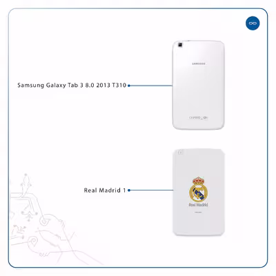 برچسب پوششی ماهوت مدل Real-Madrid مناسب برای تبلت سامسونگ Galaxy Tab 3 8.0 2013 T310