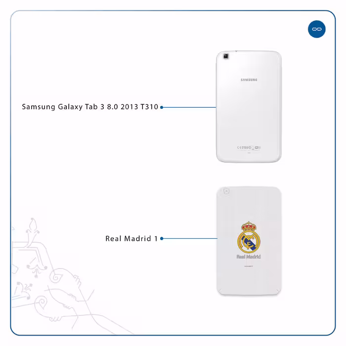 برچسب پوششی ماهوت مدل Real-Madrid مناسب برای تبلت سامسونگ Galaxy Tab 3 8.0 2013 T310