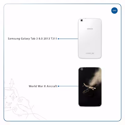 برچسب پوششی ماهوت مدل World War II Aircraft مناسب برای تبلت سامسونگ Galaxy Tab 3 8.0 2013 T311