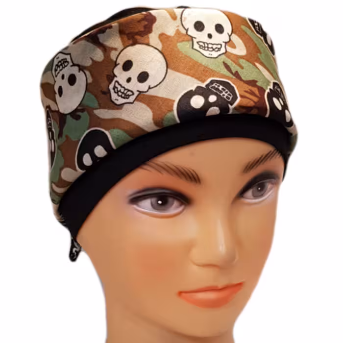 دستمال سر و گردن مدل چریکی اسکلت Rokh133