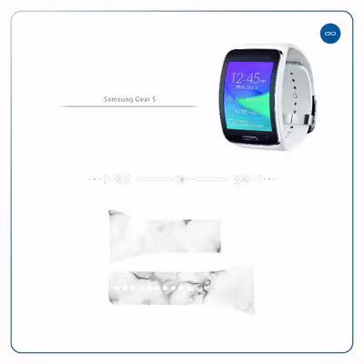 برچسب ماهوت طرح Blanco_Smoke_Marble مناسب برای ساعت هوشمند سامسونگ Galaxy Gear S