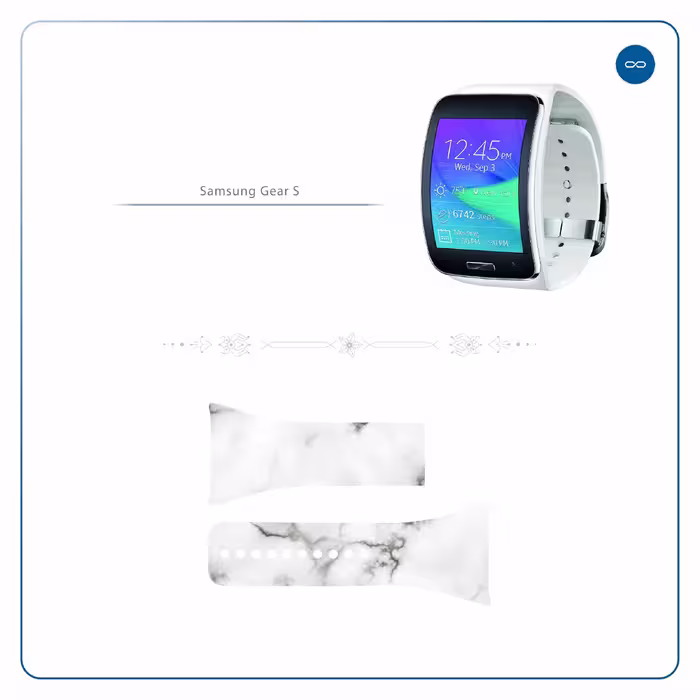 برچسب ماهوت طرح Blanco_Smoke_Marble مناسب برای ساعت هوشمند سامسونگ Galaxy Gear S