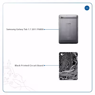 برچسب پوششی ماهوت مدل Black Printed Circuit Board مناسب برای تبلت سامسونگ Galaxy Tab 7.7 2011 P6800