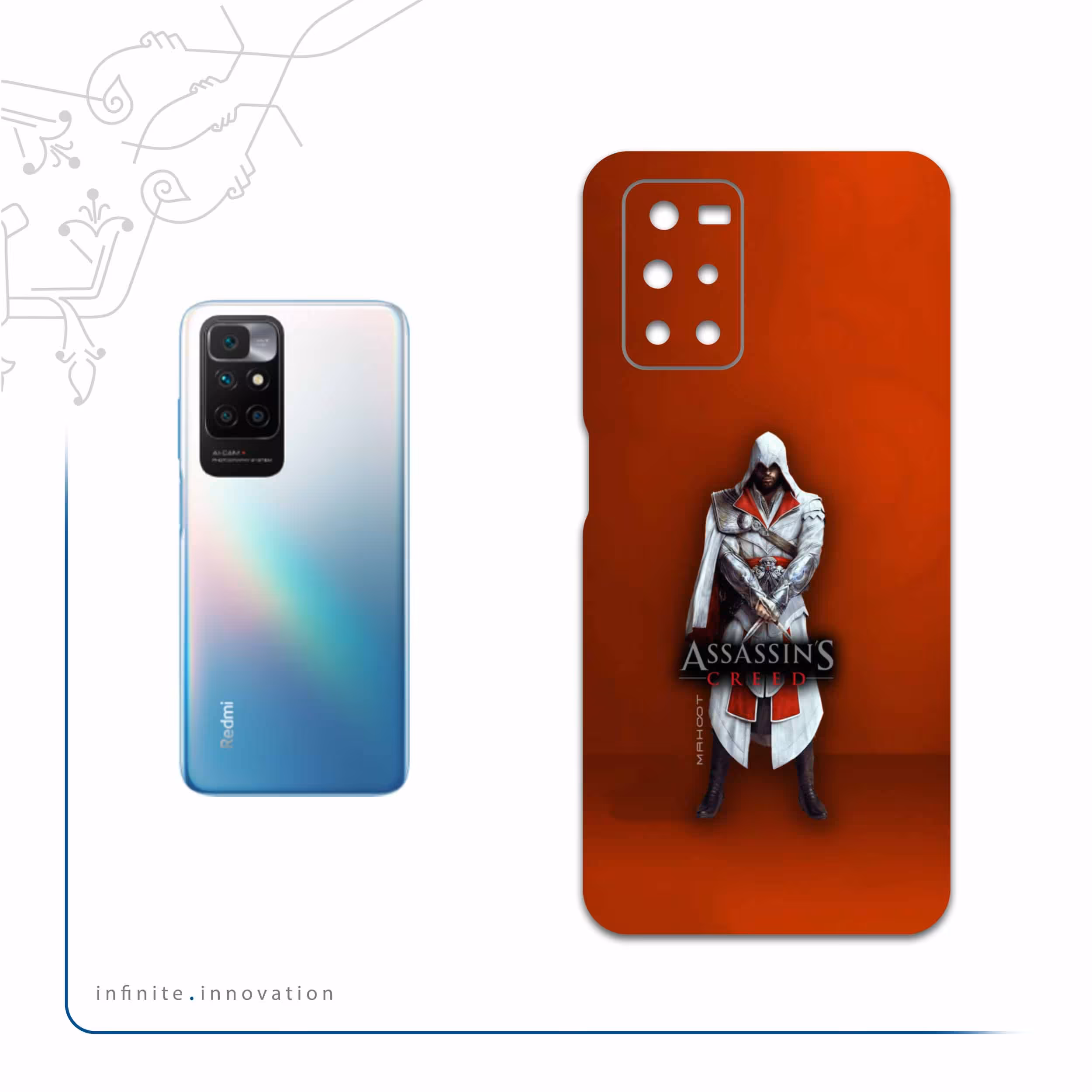 برچسب پوششی ماهوت مدل Assassin-Creed-Game مناسب برای گوشی موبایل شیائومی Redmi Note 11 4G