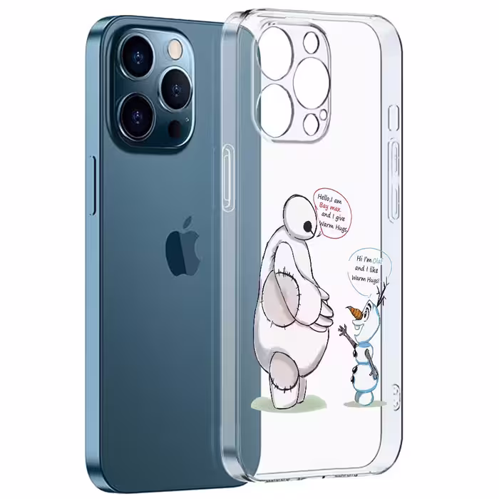 کاور طرح Olaf &amp; Baymax مناسب برای گوشی موبایل اپل iPhone 13 Pro 