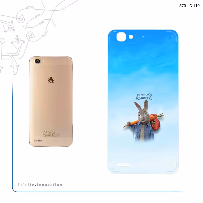 برچسب پوششی ماهوت مدل Peter Rabbit مناسب برای گوشی موبایل هوآوی GR3