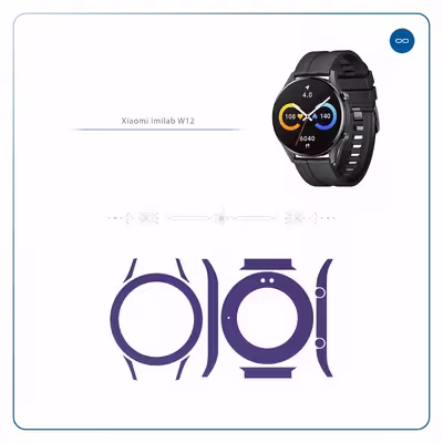 برچسب ماهوت طرح Matte-BlueBerry مناسب برای ساعت هوشمند شیائومی Imilab W12