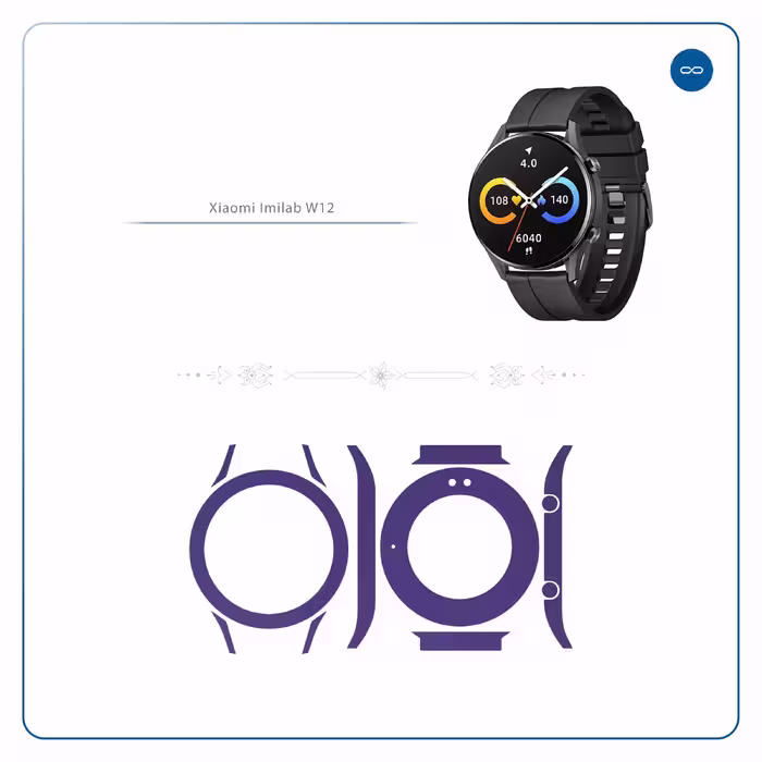 برچسب ماهوت طرح Matte-BlueBerry مناسب برای ساعت هوشمند شیائومی Imilab W12