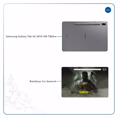 برچسب پوششی ماهوت مدل Rainbow-Six-Game مناسب برای تبلت سامسونگ Galaxy Tab S6 2019 SM-T860