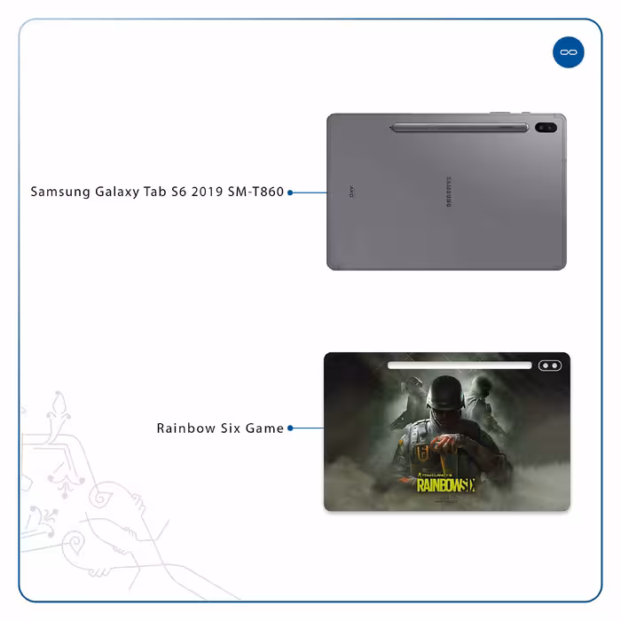 برچسب پوششی ماهوت مدل Rainbow-Six-Game مناسب برای تبلت سامسونگ Galaxy Tab S6 2019 SM-T860