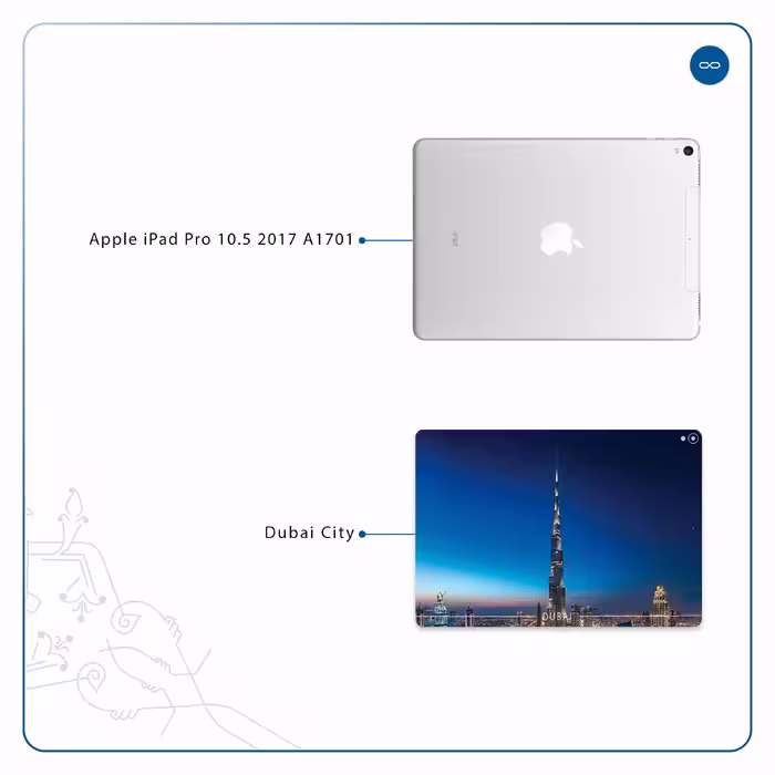 برچسب پوششی ماهوت مدل Dubai City مناسب برای تبلت اپل iPad Pro 10.5 2017 A1701