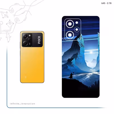 برچسب پوششی ماهوت مدل Blue Mountains Digital Art مناسب برای گوشی موبایل شیائومی Poco X5 Pro