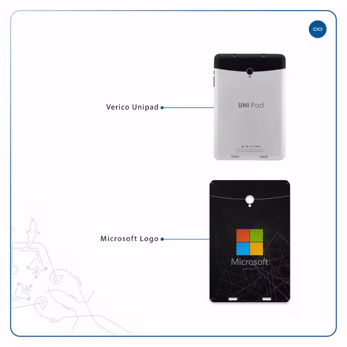 برچسب پوششی ماهوت مدل Microsoft-Logo مناسب برای تبلت وریکو Unipad