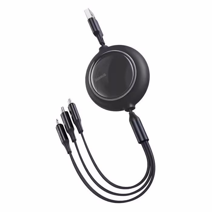 کابل تبدیل USB-C به USB-C/microUSB/لایتنینگ باسئوس مدل CAMLC-AMJ طول 1.2 متر