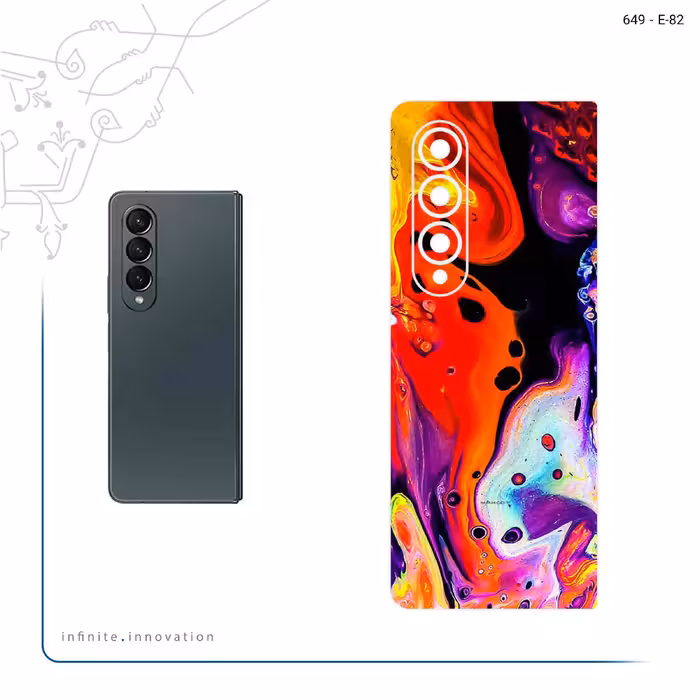 برچسب پوششی ماهوت مدل Abstract Oil Art مناسب برای گوشی موبایل سامسونگ Galaxy Z Fold4