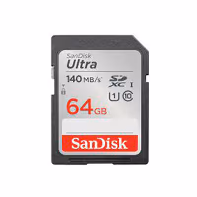 کارت حافظه SDXC سن دیسک مدل Ultra کلاس 10 استاندارد UHS-I U1 سرعت 140MBps ظرفیت 64 گیگابایت