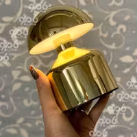 آباژور لمسی شارژی قارچ طلایی کوتاه