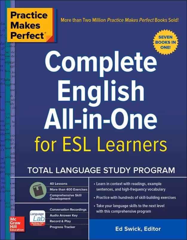 خرید کتاب انگلیسی کامپلیت انگلیش آل این وان Practice Makes Perfect Complete English All in One for ESL Learners
