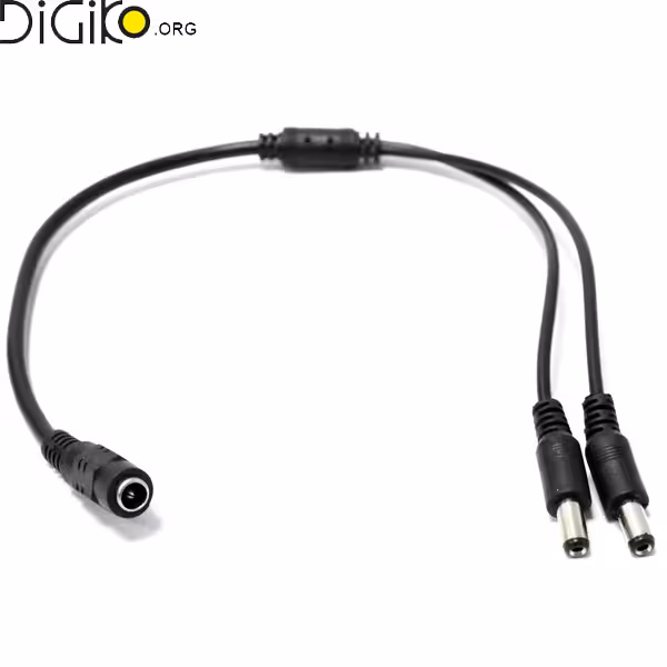 کابل تبدیل ادابتور 1به2 مادگی به نری (کانکتور 5٫5 میلیمتری)