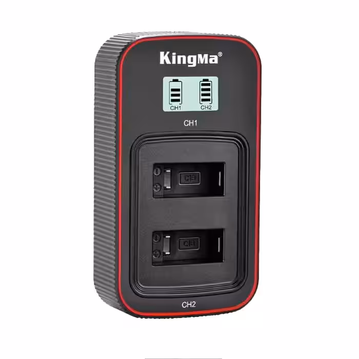 شارژر دوتایی باتری گوپرو MAX برند Kingma (به همراه کابل شارژ و آداپتور)
