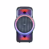 اسپیکر ترولی تسکو TSCO مدل TS 1902 حرفه‌ای با کارائوکه، نورپردازی RGB و میکروفون بی‌سیم