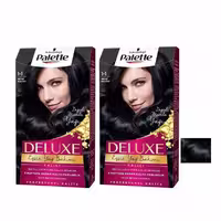 کیت رنگ مو پلت سری DELUX شماره1-1 حجم 59 میلی لیتر رنگ مشکی مجموعه 2 عددی