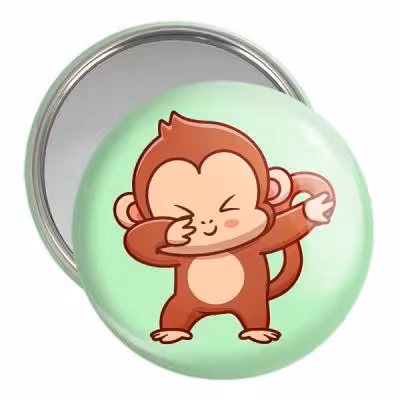 آینه جیبی خندالو مدل حیوانات بامزه میمون کد 25426