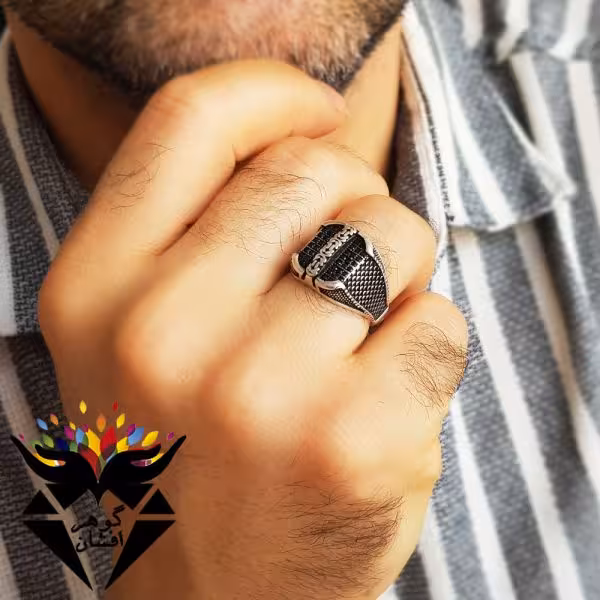 انگشتر نقره مردانه اسپرت R3207