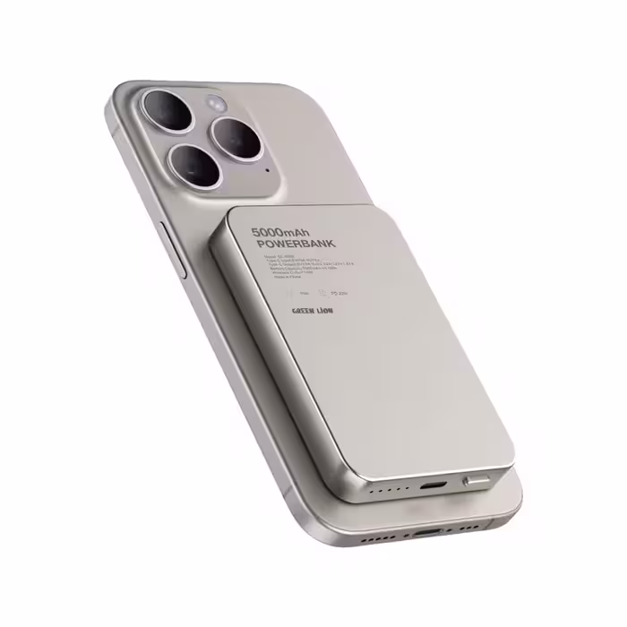 پاوربانک 5000 هزار 20 وات با تکنولوژی شارژ سریع گرین لاین مدل Green Lion GL-MAG 5 5000mAh پاوا