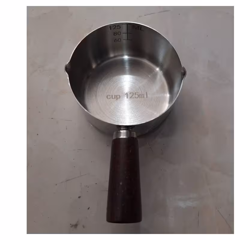 پیمانه استیل دسته چوبی 125 میل