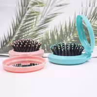 شانه مسافرتی آینه دار گرد