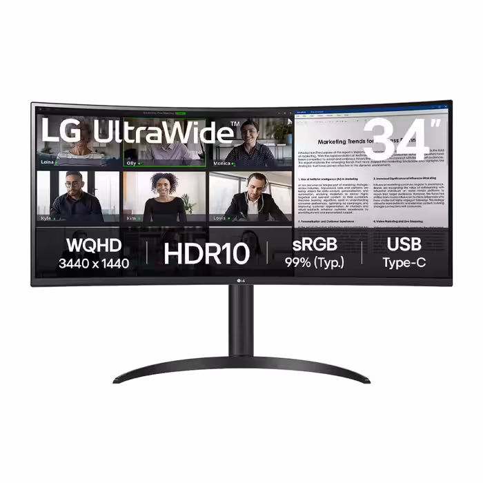 مانیتور 34 اینچ ال جی 34WR55QK-B