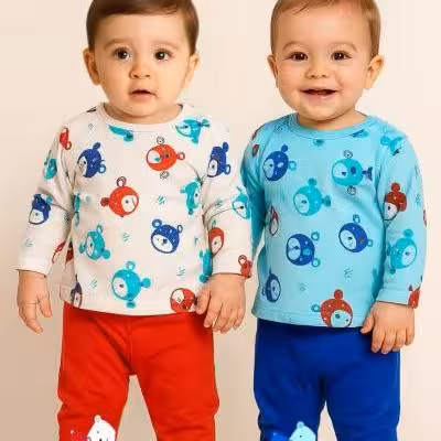 بلوز شلوار پسرانه مدل خرس های بامزه