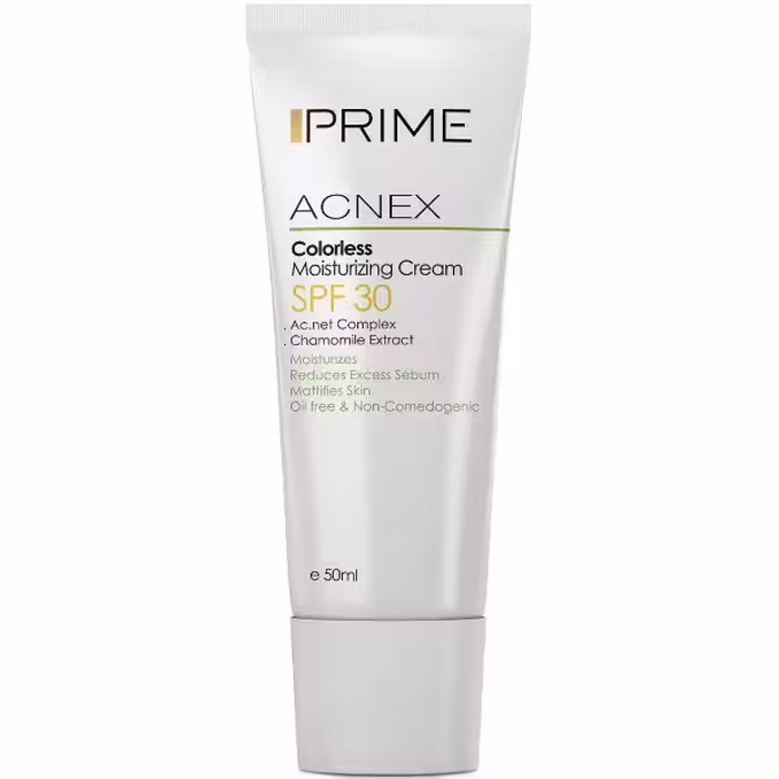 کرم مرطوب کننده بی رنگ پوست مختلط تا چرب spf30 پرایم