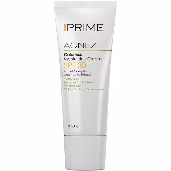 کرم مرطوب کننده بی رنگ پوست مختلط تا چرب spf30 پرایم